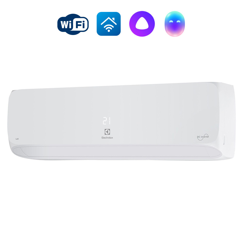 Сплит-система инверторного типа Electrolux Loft DC EACS/I-24HAL/N8 комплект, Бытовые сплит-системы